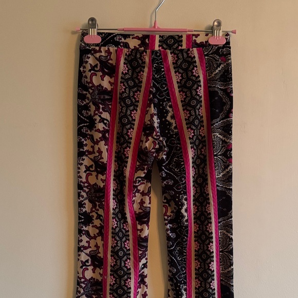Shosho Black and Pink Patterned Flare Pants - Picture 8 of 9